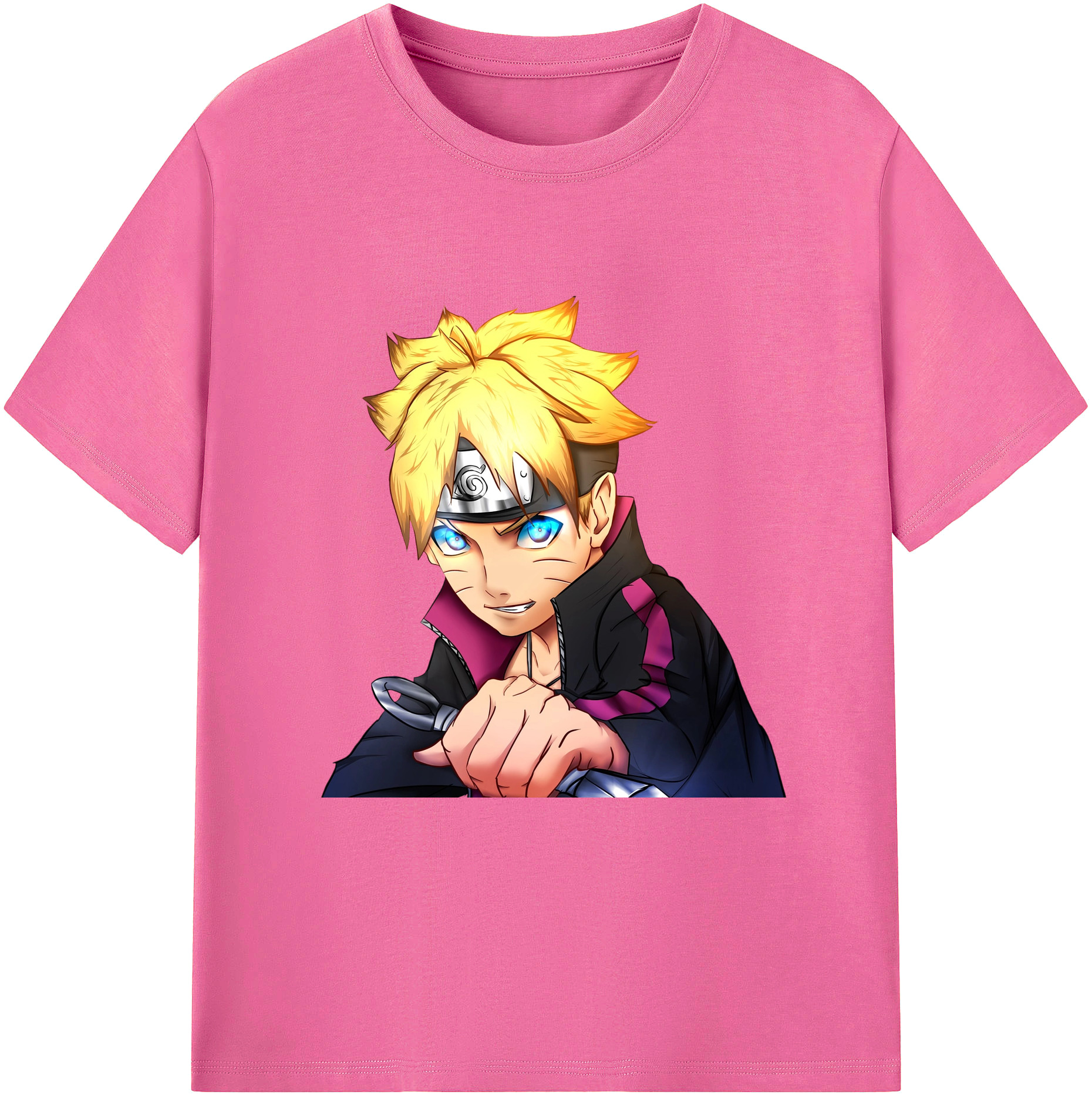 （画像用） NARUTO -ナルト- うずまき ボルト Uzumaki Boruto レディースカジュアルプリントTシャツ（綿100％）